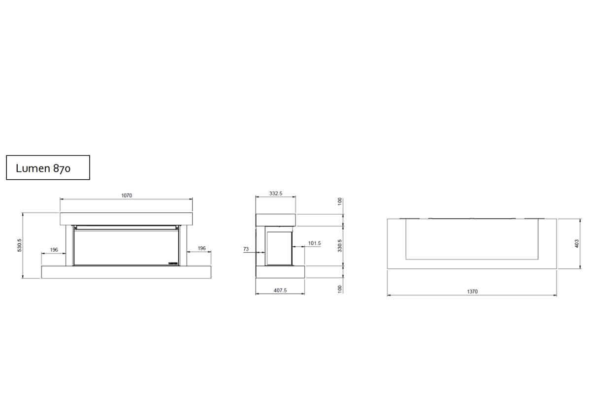 Elektro-Wandkamin La Nordia Lumen 870